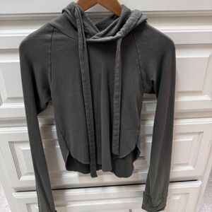 ARE YOU AM I - Size Small Extra Long Sleeve Sweat Top With Hood